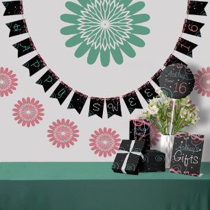 Banderines Fiesta de cumpleaños feliz del dulce 16