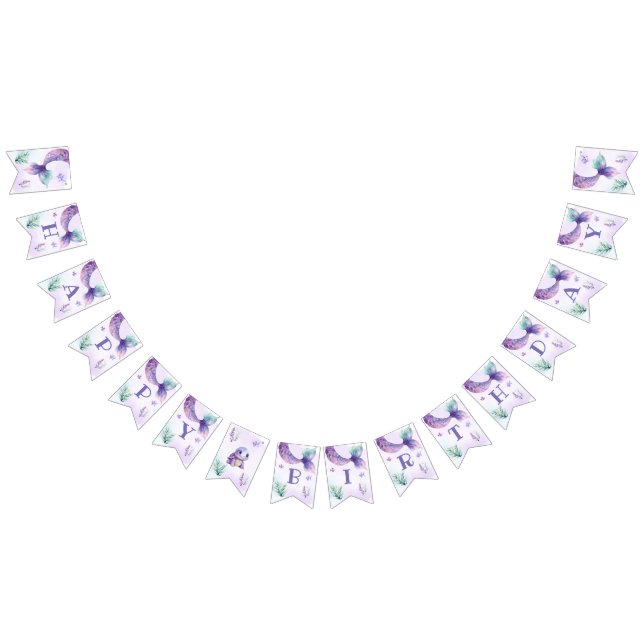 Banderines Fiesta de cumpleaños Mermaid Under the sea (Todo)