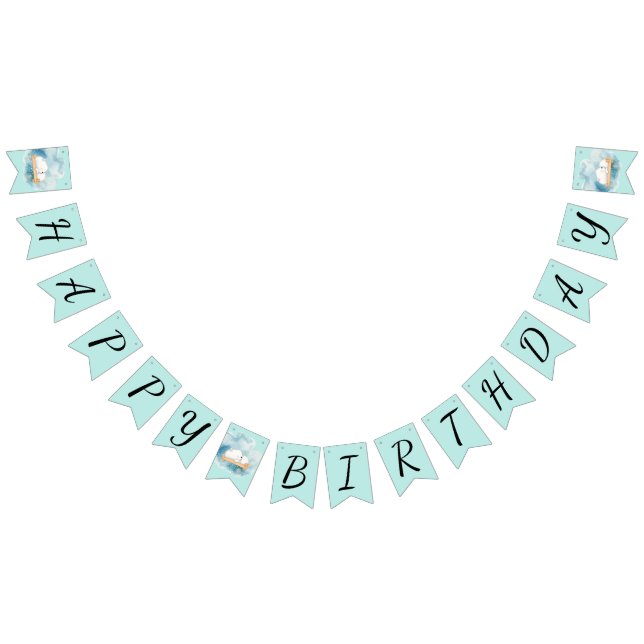 Banderines Fiesta de cumpleaños para el sueño del oso polar b (Todo)