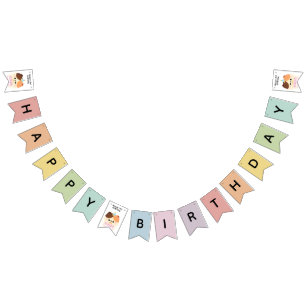Banderines Fiesta de cumpleaños simple y divertida