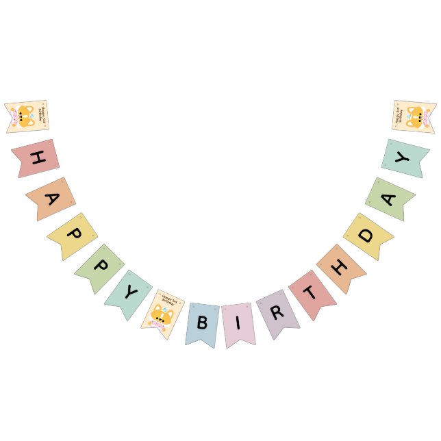 Banderines Fiesta de cumpleaños simple y divertida (Todo)