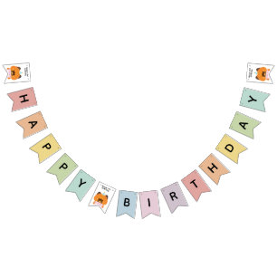 Banderines Fiesta de cumpleaños simple y divertida