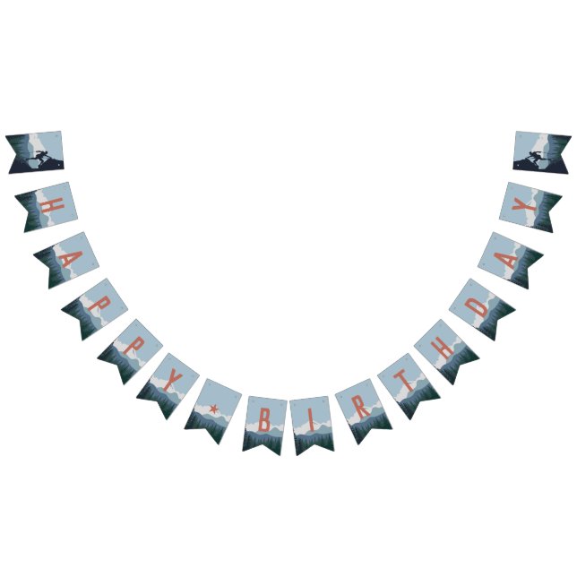 Banderines Fiesta de cumpleaños sobre el tema de la escalada  (Todo)