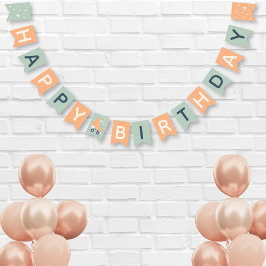 Banderines Fiesta de cumpleaños verde de Sage de patinaje sob