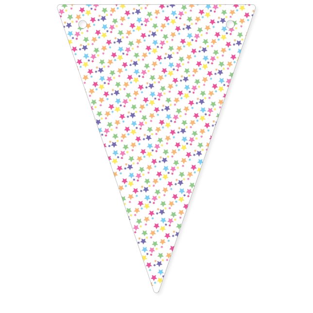 Banderines Fiesta de Estrellas Arcoíris ilusima (Primera bandera)