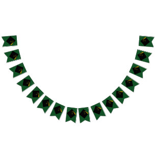 Banderines Fiesta de graduación verde