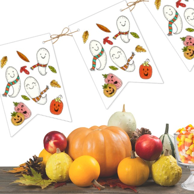 Banderines Fiesta de Halloween Ghost Cute (Subido por el creador)