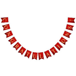 Banderines Fiesta de la Boda de Bienvenida Ave Dorado Corazon