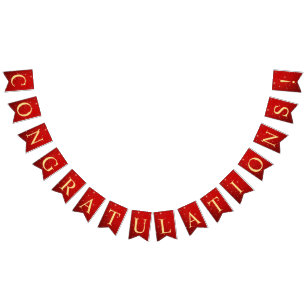 Banderines Fiesta de la Boda de Bienvenida Ave Dorado Corazon