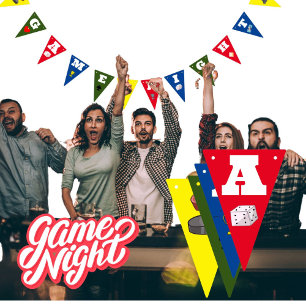 Banderines Fiesta de la noche del juego Banner de conglomerad