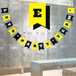 Banderines Fiesta de Personalizado amarillo/negro o evento de