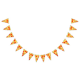 Banderines Fiesta de pizza divertida para cumpleaños de niños