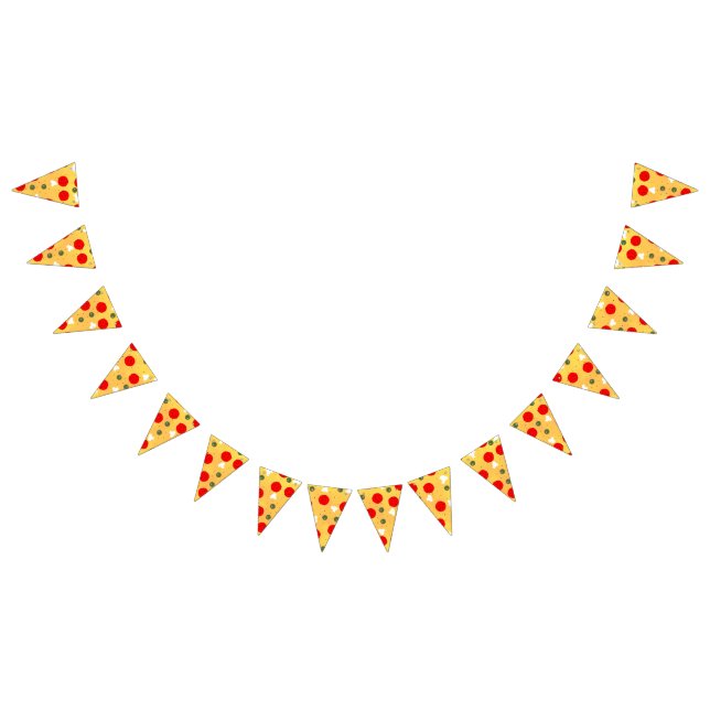 Banderines Fiesta de pizza divertida para cumpleaños de niños (Todo)