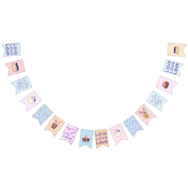 Banderines fiesta de postres dulces y helados (Todo)