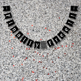 Banderines Fiesta del divorcio finalmente libre celebración b