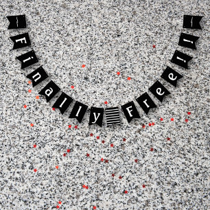 Banderines Fiesta del divorcio finalmente libre celebración b