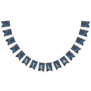 Banderines Fiesta espacial Galaxy Blue personalizado