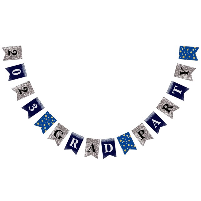 Banderines Fiesta Grad 2023 Purpurina Blue Silver (Todo)