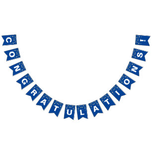 Banderines Fiesta ilumina felicitaciones por el azul