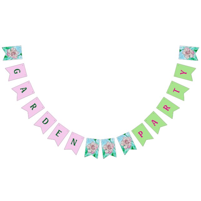 Banderines Fiesta Jardín Pink Peony (Todo)