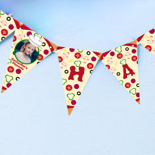 Banderines Fiesta Pizza Niños Cumpleaños