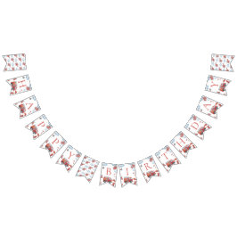 Banderines Firetruck Birthday Party Banner