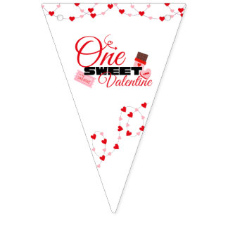 Banderines First Birthday Valentine’s Day Banner