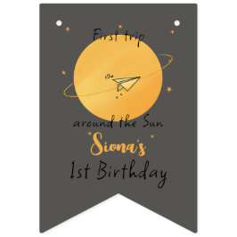 Banderines First Trip Around The Sun Paper Airplane Birthday