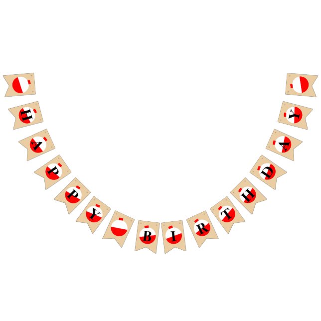 Banderines Fishing Happy Birday Bobber (Todo)