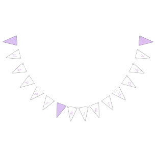Banderines Flags de Bunting de cumpleaños felices de Lilac bl