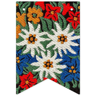Banderines Flor alpina suiza de Edelweiss