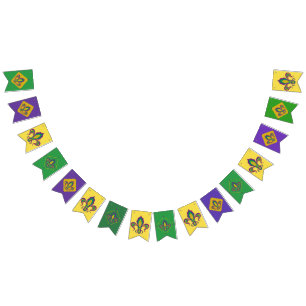 Banderines Flor de lis del carnaval
