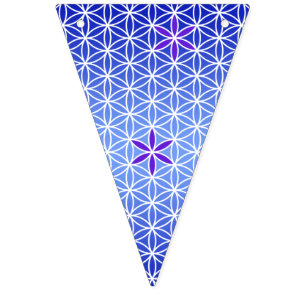 Banderines Flor de vida - sello de patrón sin soldadura - azu