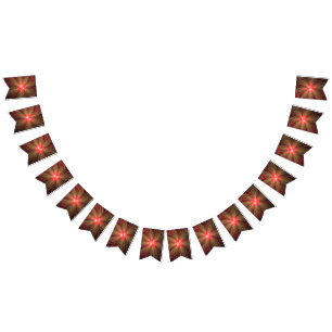 Banderines Flor fractal de fanatismo rojo