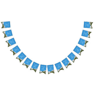 Banderines Flor rosa blanca