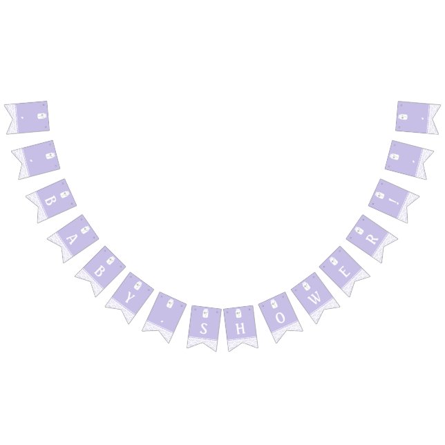 Banderines Flor salvaje Mason Jar y Lace Baby Shower (Todo)