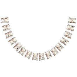 Banderines Floral and Pearl Embellishments Bunting Flag