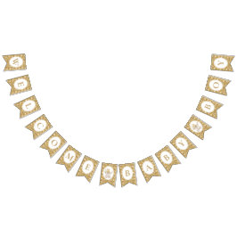 Banderines Floral Carriage Baby Boy Bunting Banner | Neutral