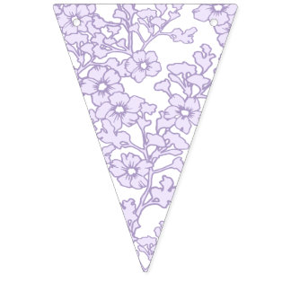 Banderines Floral Trellis Purple - White