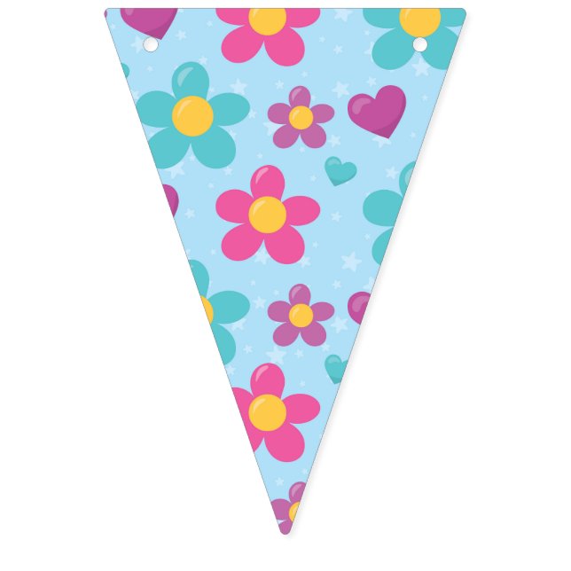 Banderines Flores Cubiertas de Estrellas  (Primera bandera)