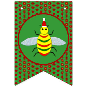 Banderines Flores de abeja y de poinsettia para Navidades peq