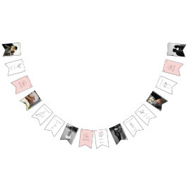 Banderines Flores de arte de la línea romántica minimalista