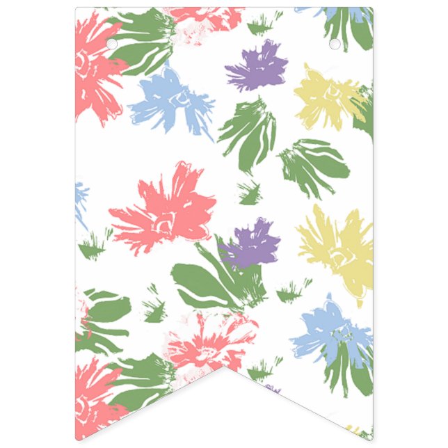 Banderines Flores Pastel bailarinas (Primera bandera)