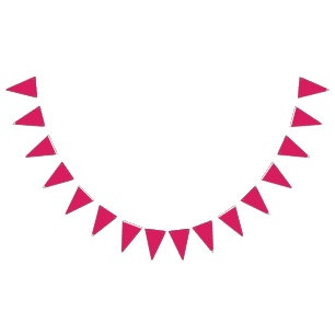 Banderines Flores rojas y rosadas con un verde exuberante