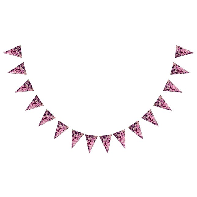 Banderines Flores rosas y blancas (Todo)