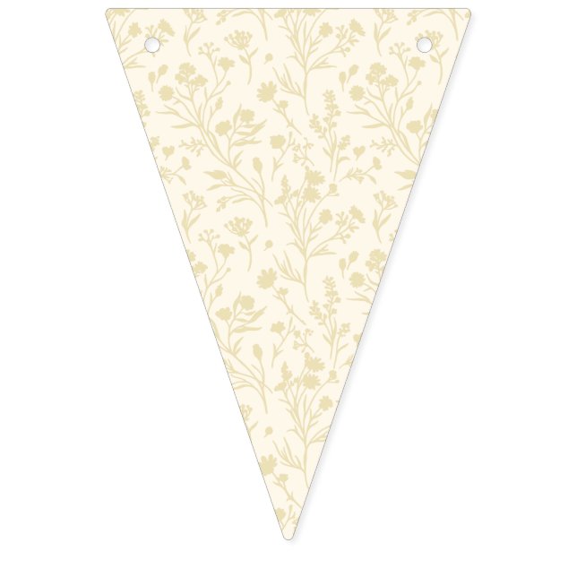 Banderines Flores susurrantes de trigo dorado - Neutral (Primera bandera)