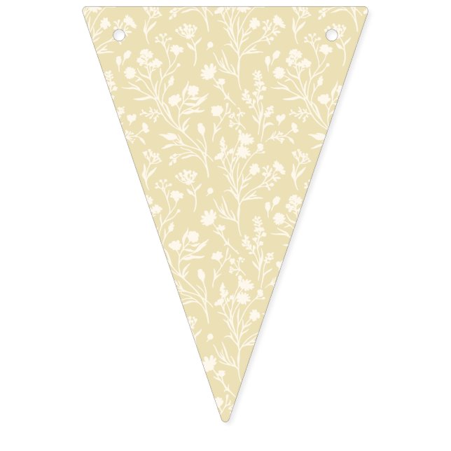 Banderines Flores susurrantes neutrales - Trigo dorado (Primera bandera)
