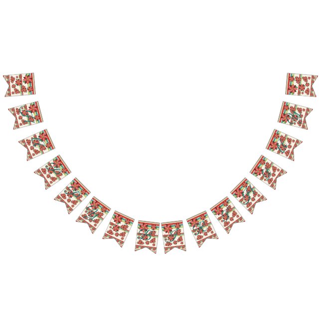 Banderines Floridos Con Rojos De Barn (Todo)