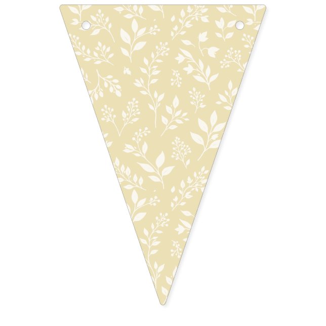 Banderines Follaje de otoño neutral - Trigo dorado (Primera bandera)