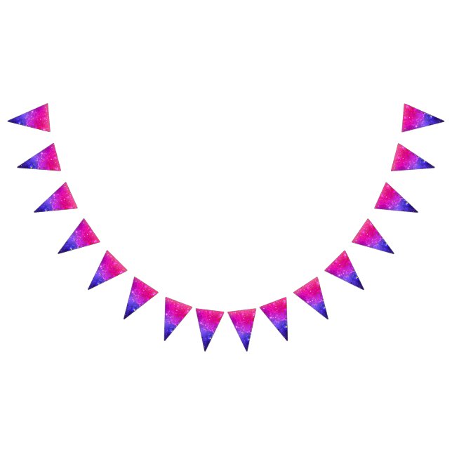 Banderines Fondo azul rosa brillante (Todo)